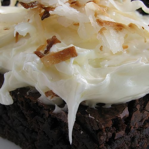 Date Brownies With Whipped Coconut Frosting – Blended Bites