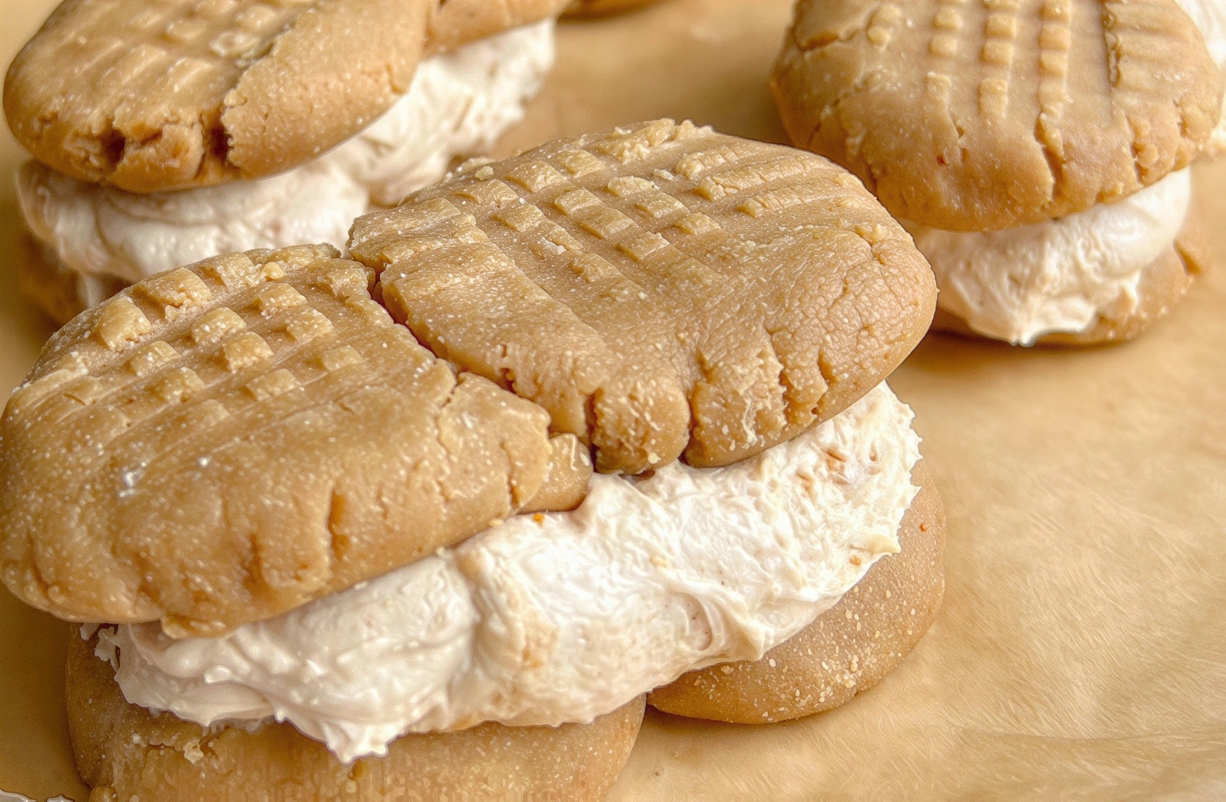 Nut Butter Protein Cookies With Cream Filling (No Bake)