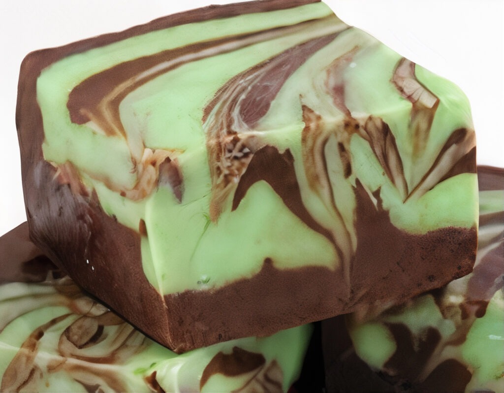Chocolate Mint Swirl Protein Fudge