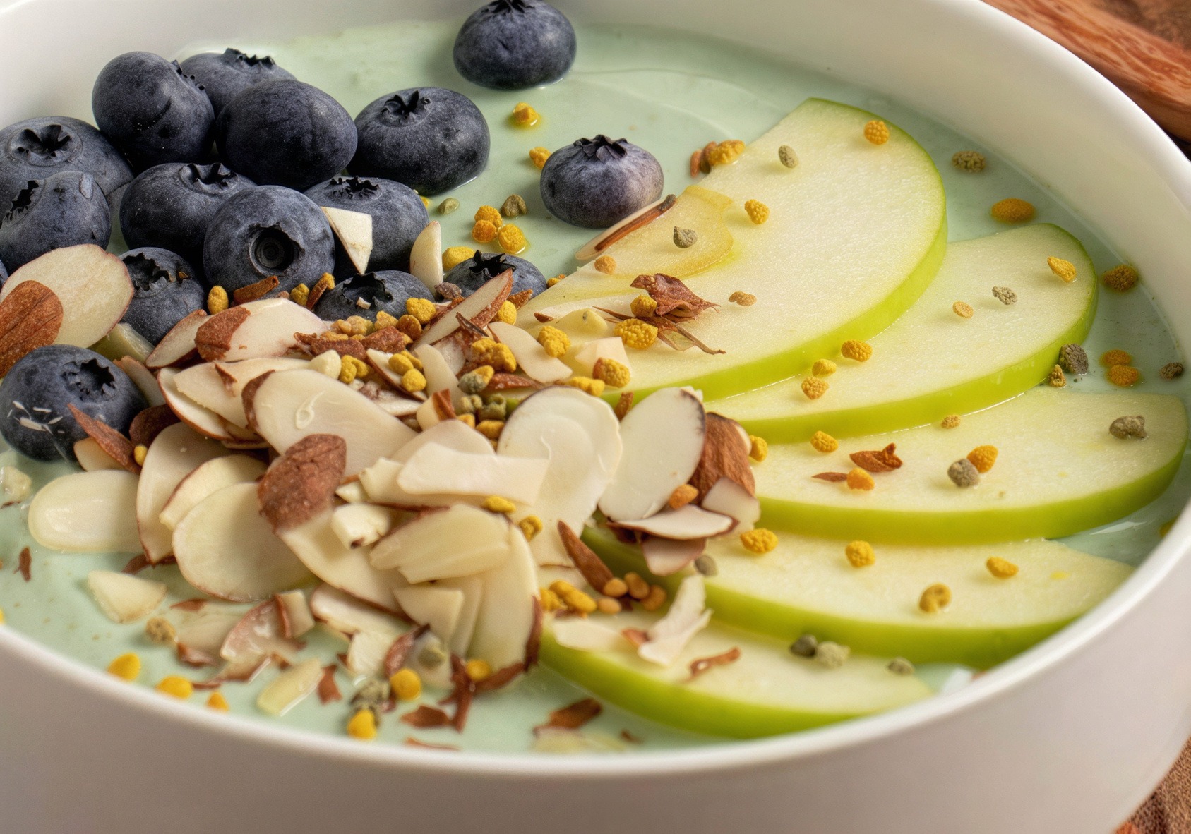 Apple Yogurt Protein Green Smoothie Bowl
