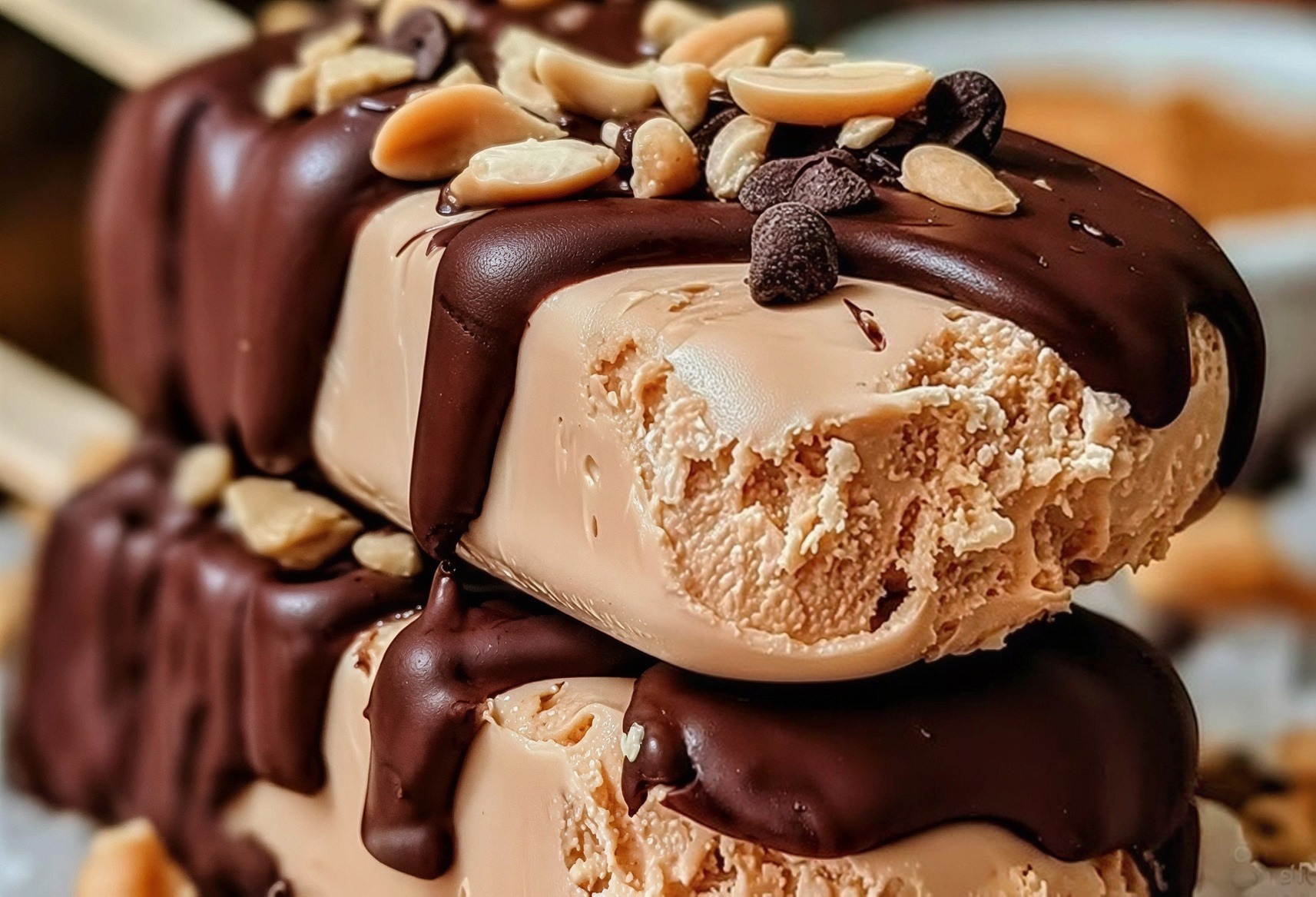 Peanut Butter Ice Cream Protein Bars