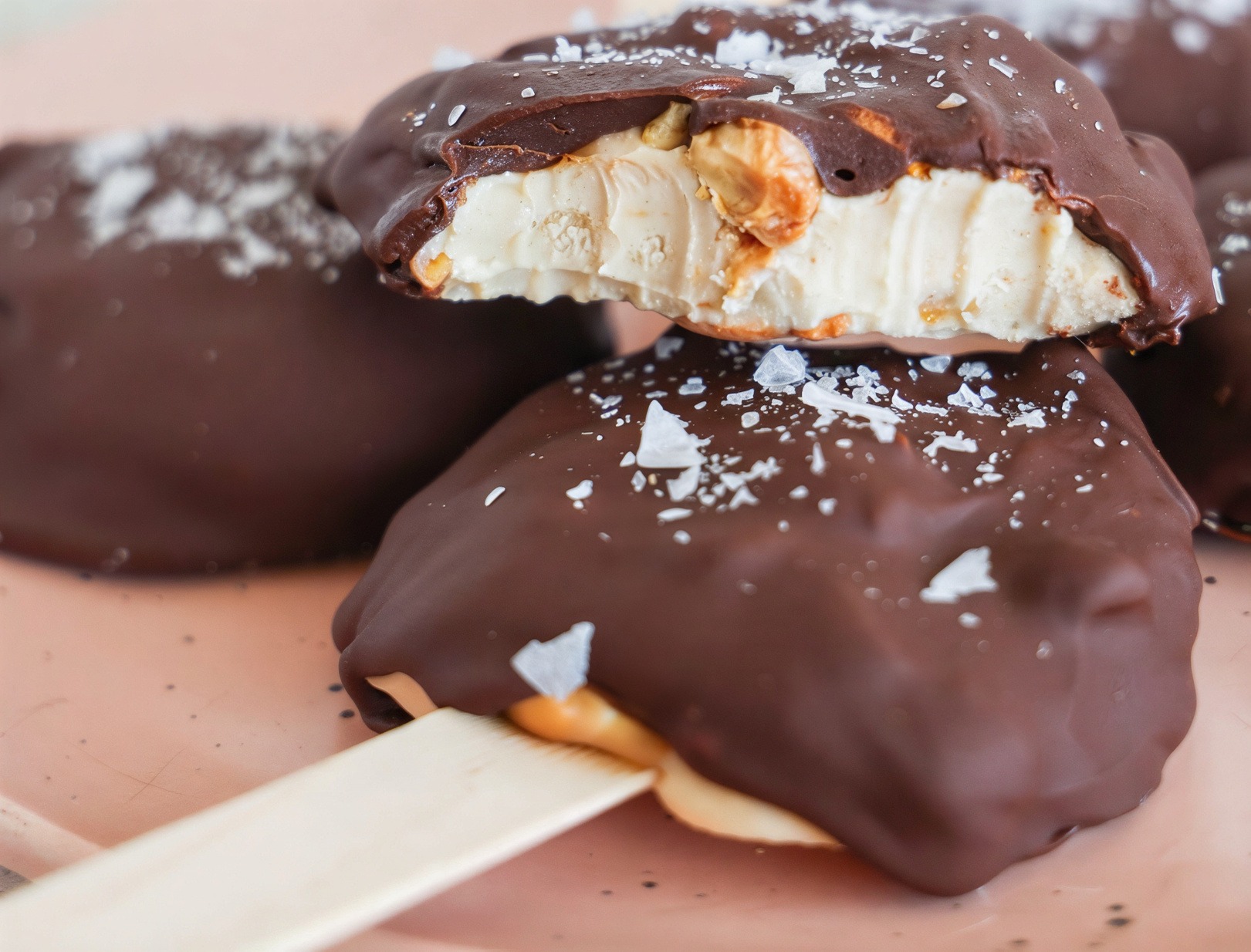 Frozen Snickers Protein Pops