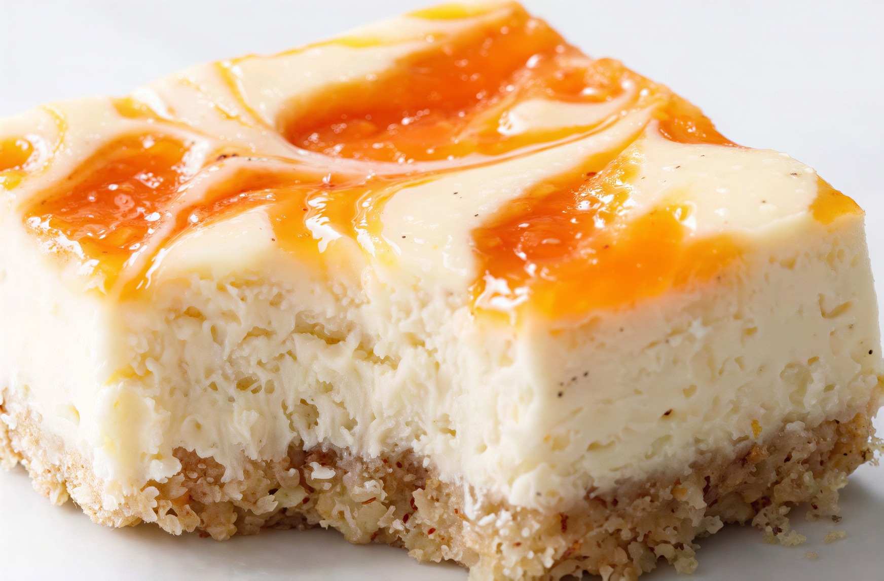 Peach Swirl Freezer Protein Bars