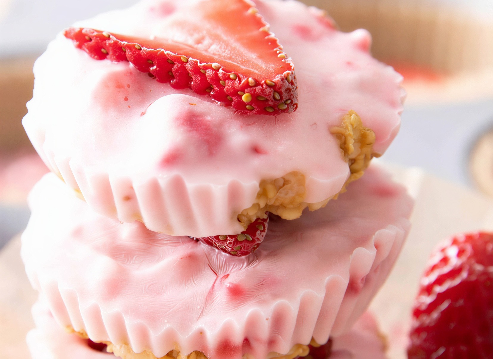 Strawberry Yogurt Protein Crunch Cups