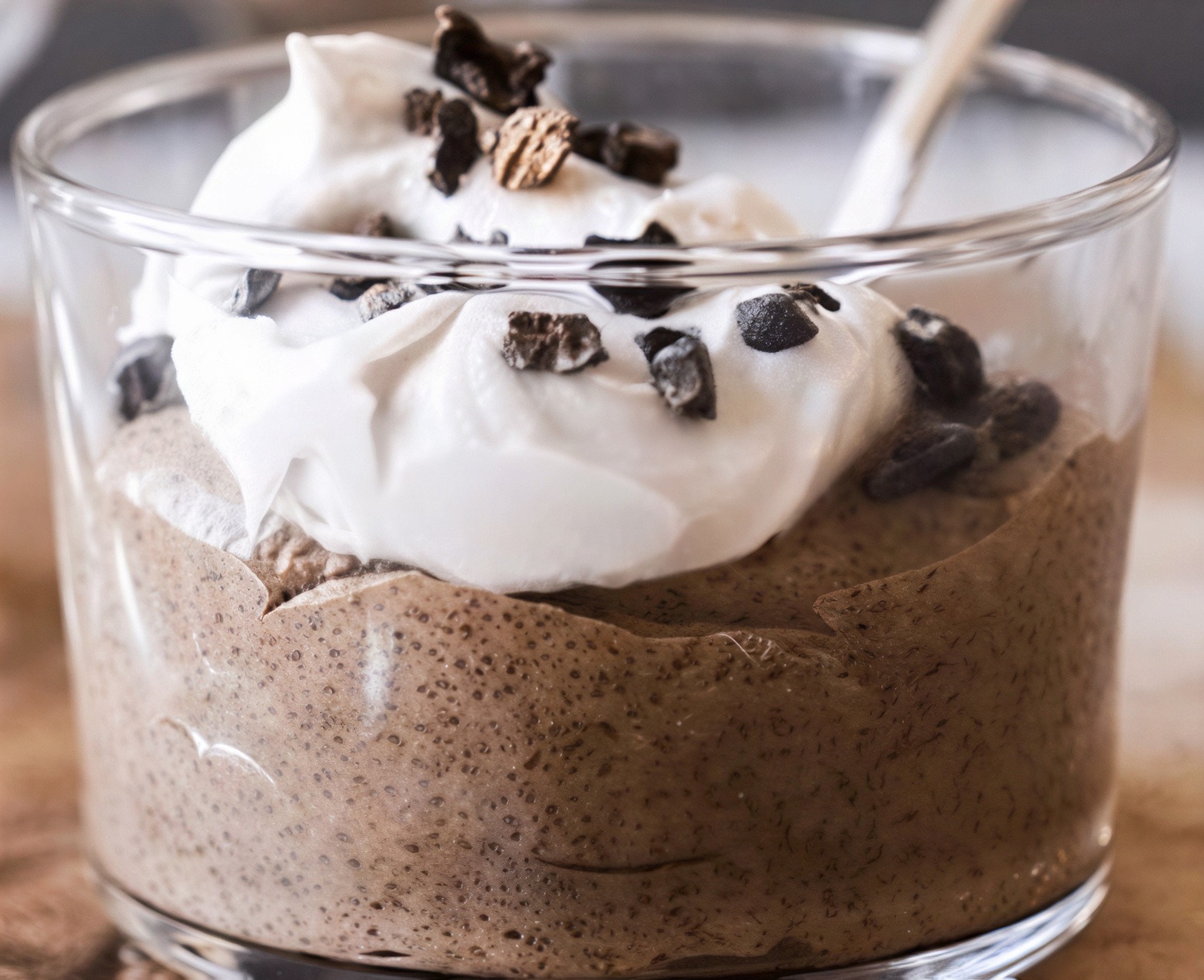 Cake Batter Chia Pudding With Coconut Whipped Cream