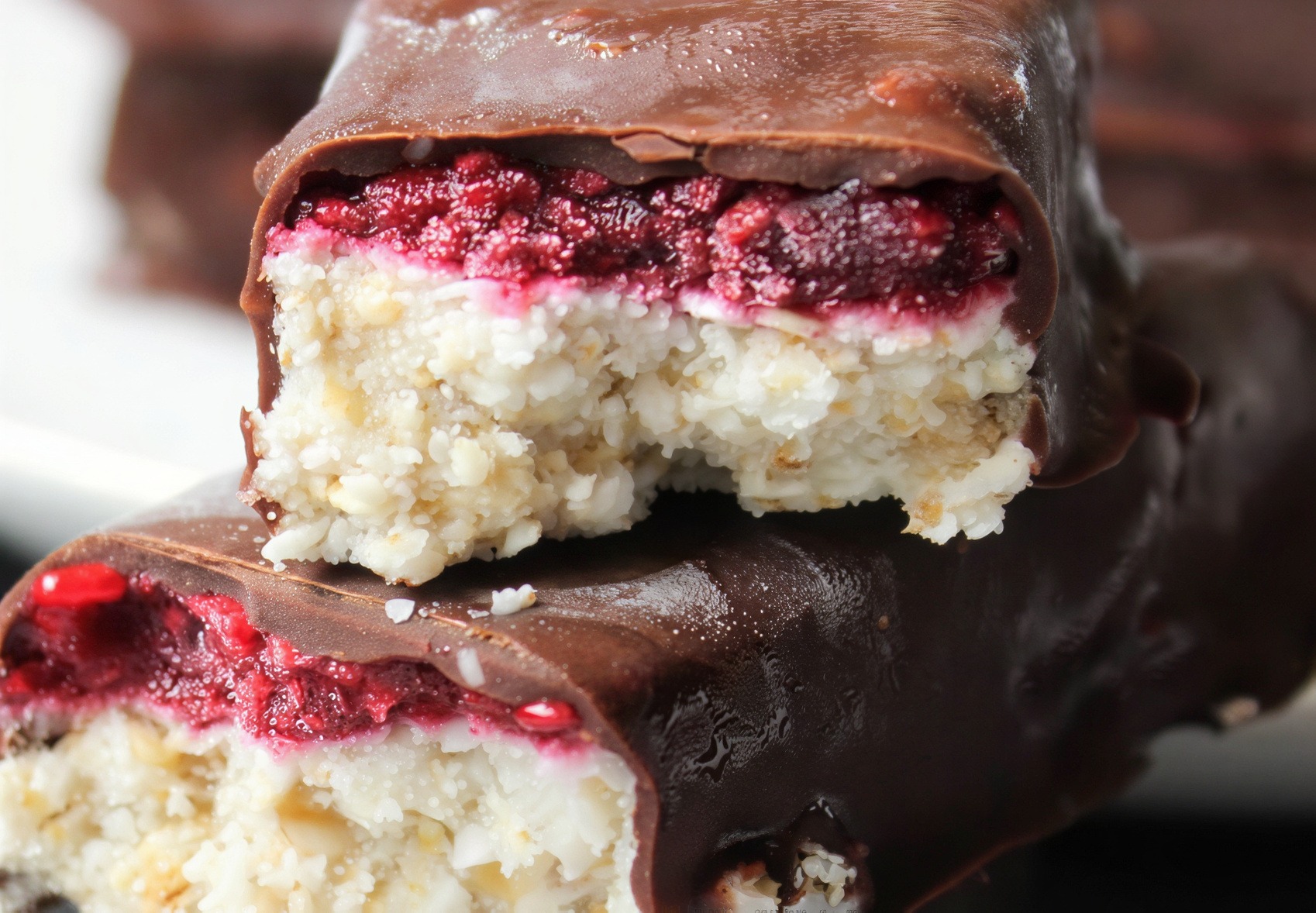 Raspberry Bounty Copycat Protein Bars